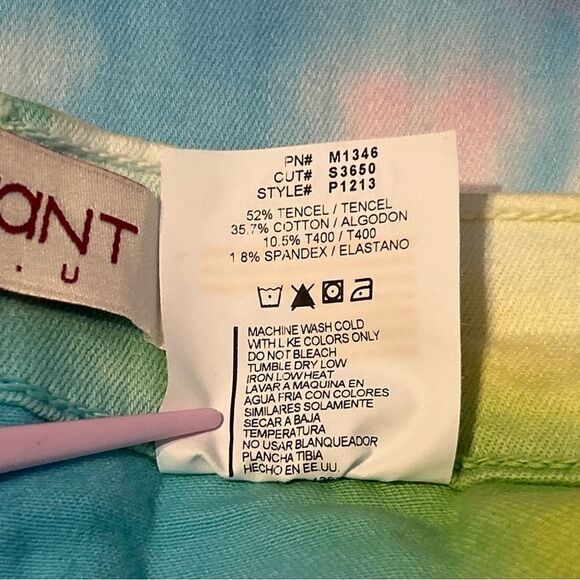 Vibrant M.I.U Distressed High Rise Super Skinny Jegginge Tie Dye Size 31 - Picture 12 of 12